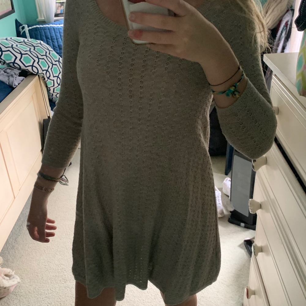 Pink knitted dress